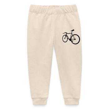 Hipster bike - Baby Organic Sweatpants by Stanley/Stella - soft Ecru - Front