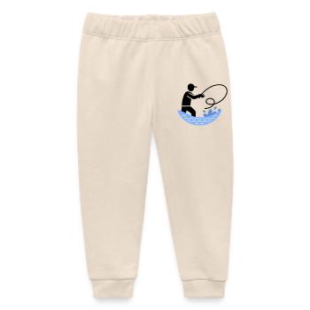 Angeln & Fischen | Petri Heil Hobby Logo - Baby Organic Jogginghose Baby Tumbler von Stanley/Stella - Natur - Vorne