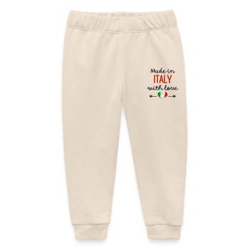 Made in Italy with Love – Baby Clothes - Baby Organic Sweatpants by Stanley/Stella - soft Ecru - Front
