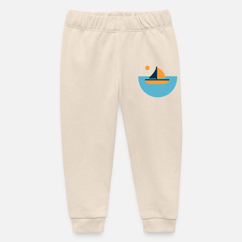 Voilier - Pantalon de jogging bébé bio Stanley/Stella - écru doux
