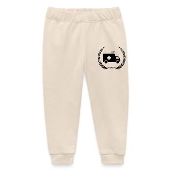 Krankenwagen Ambulance Kranz - Baby Organic Jogginghose Baby Tumbler von Stanley/Stella - Natur - Vorne