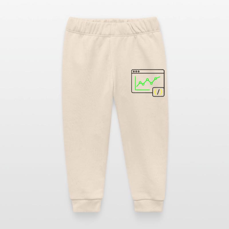 Web Analysis Chart Coding Browser Vector Baby Organic Sweatpants by Stanley/Stella