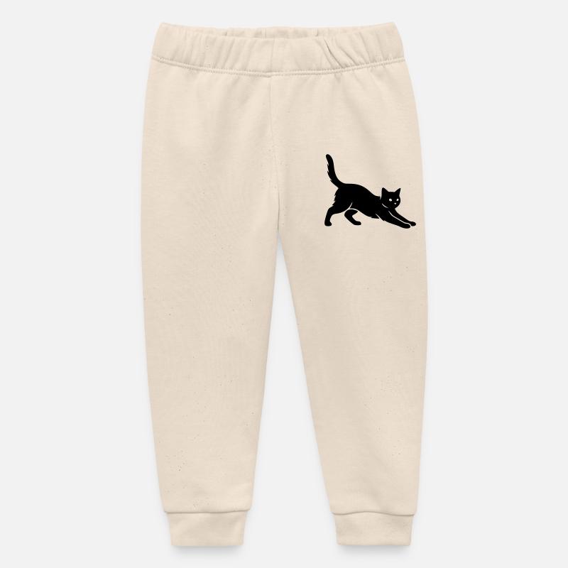 chat - Pantalon de jogging bébé bio Stanley/Stella - écru doux