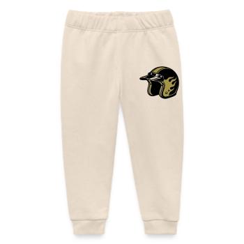 Motorcycle Helmet Flames Biker Motorcycle Club - Baby Organic Sweatpants by Stanley/Stella - soft Ecru - Front