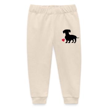 Dackel - Baby Organic Jogginghose Baby Tumbler von Stanley/Stella - Natur - Vorne