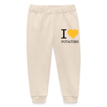 I LOVE POTATOES Potatoes Mashed potatoes - Baby Organic Sweatpants by Stanley/Stella - soft Ecru - Front
