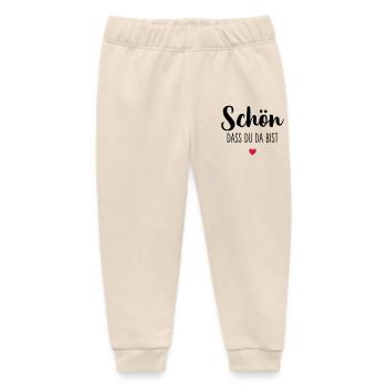 Schön dass du da bist Herz - Baby Organic Jogginghose Baby Tumbler von Stanley/Stella - Natur - Vorne