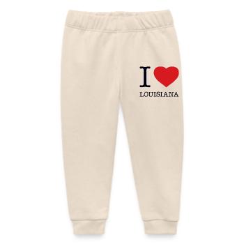 I LOVE LOUISIANA - Baby Organic Jogginghose Baby Tumbler von Stanley/Stella - Natur - Vorne