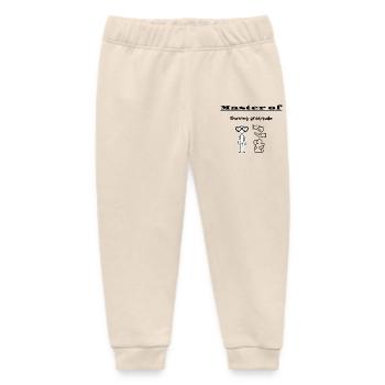 Master of Showing gratitude - Baby Organic Sweatpants by Stanley/Stella - soft Ecru - Front