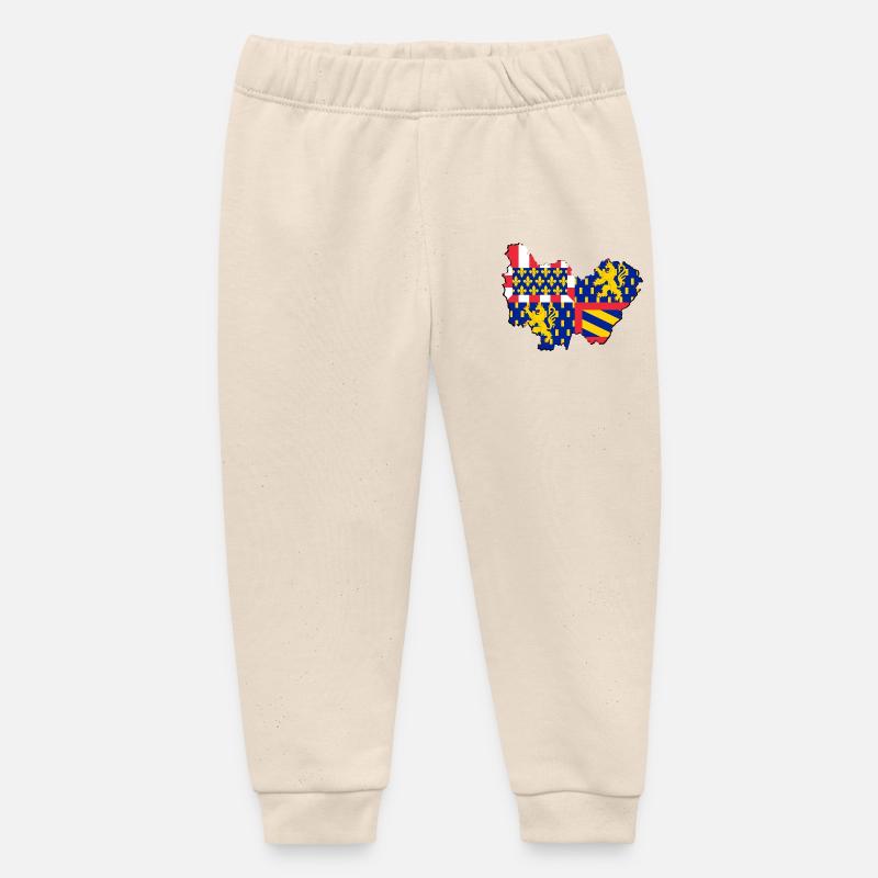 bourgogne franche comté - Pantalon de jogging bébé bio Stanley/Stella - écru doux