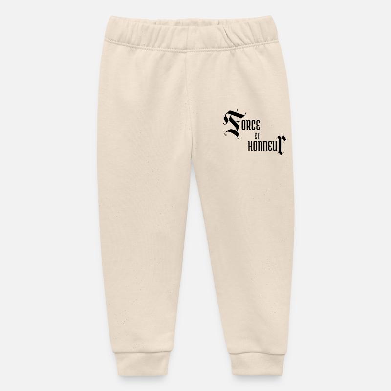 Force et Honneur - Pantalon de jogging bébé bio Stanley/Stella - écru doux