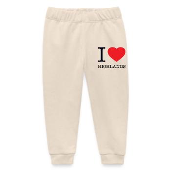 I LOVE HIGHLANDS - Baby Organic Jogginghose Baby Tumbler von Stanley/Stella - Natur - Vorne