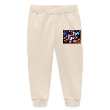 Astronaut and space - Baby Organic Sweatpants by Stanley/Stella - soft Ecru - Front