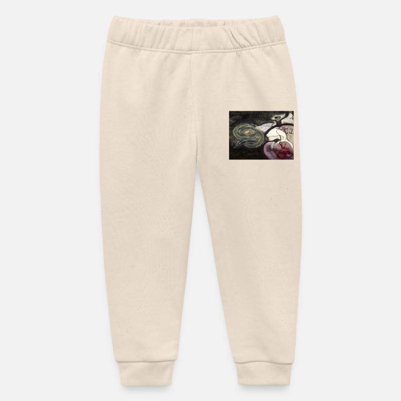 Horloge évolutive - Pantalon de jogging bébé bio Stanley/Stella - écru doux