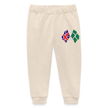 Devon & Great Britain Cross - Baby Organic Sweatpants by Stanley/Stella - soft Ecru - Front