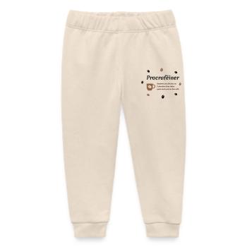 Procrafeinate - Baby Organic Sweatpants by Stanley/Stella - soft Ecru - Front