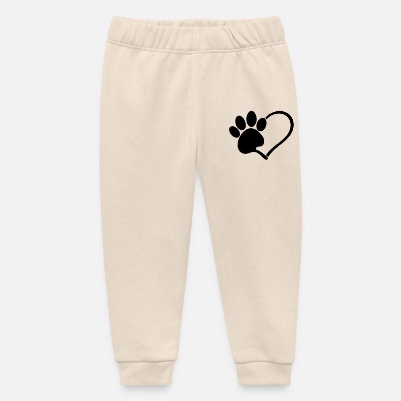 Les chiens adorent - Pantalon de jogging bébé bio Stanley/Stella - écru doux