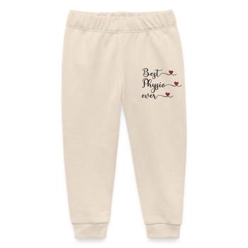 Best Physical Therapist - Baby Organic Sweatpants by Stanley/Stella - soft Ecru - Front