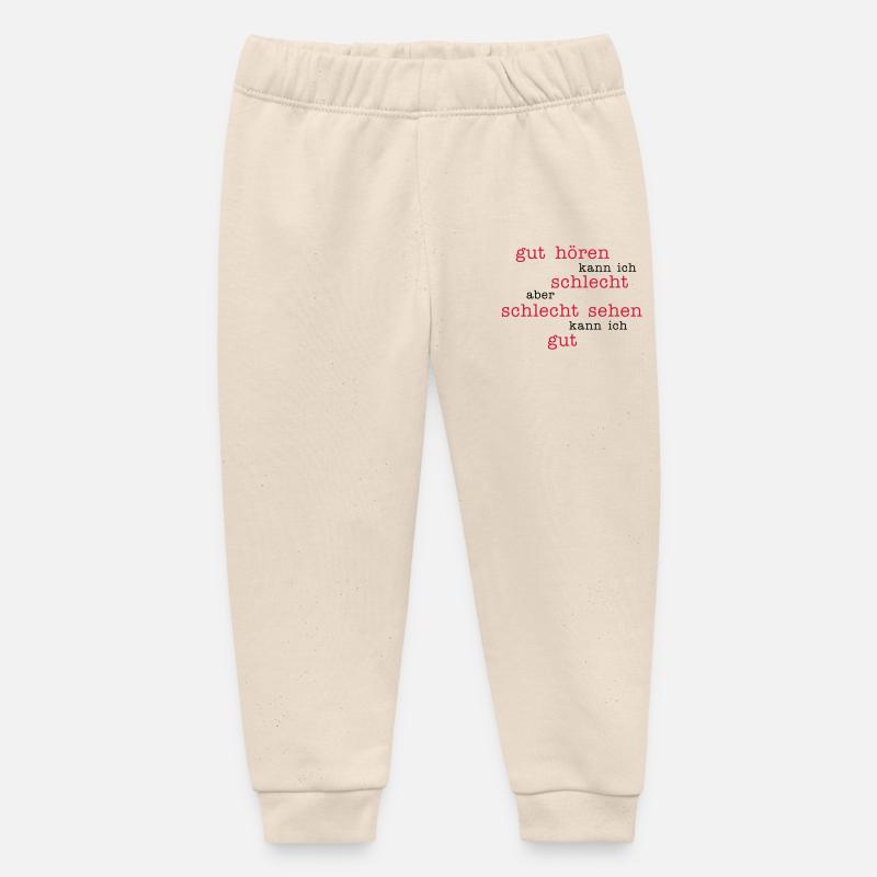 bon d'entendre - une mauvaise image - Pantalon de jogging bébé bio Stanley/Stella - écru doux