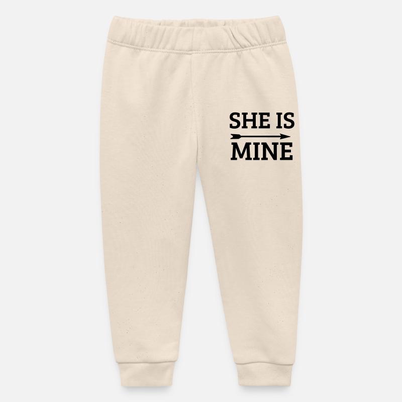 she is mine - Pantalon de jogging bébé bio Stanley/Stella - écru doux