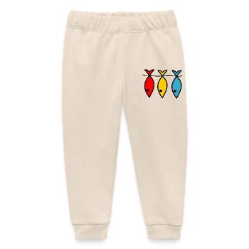 HOLIDAY. LONG LIVE THE HOLIDAYS. HOLIDAY. FISH - Baby Organic Sweatpants by Stanley/Stella - soft Ecru - Front