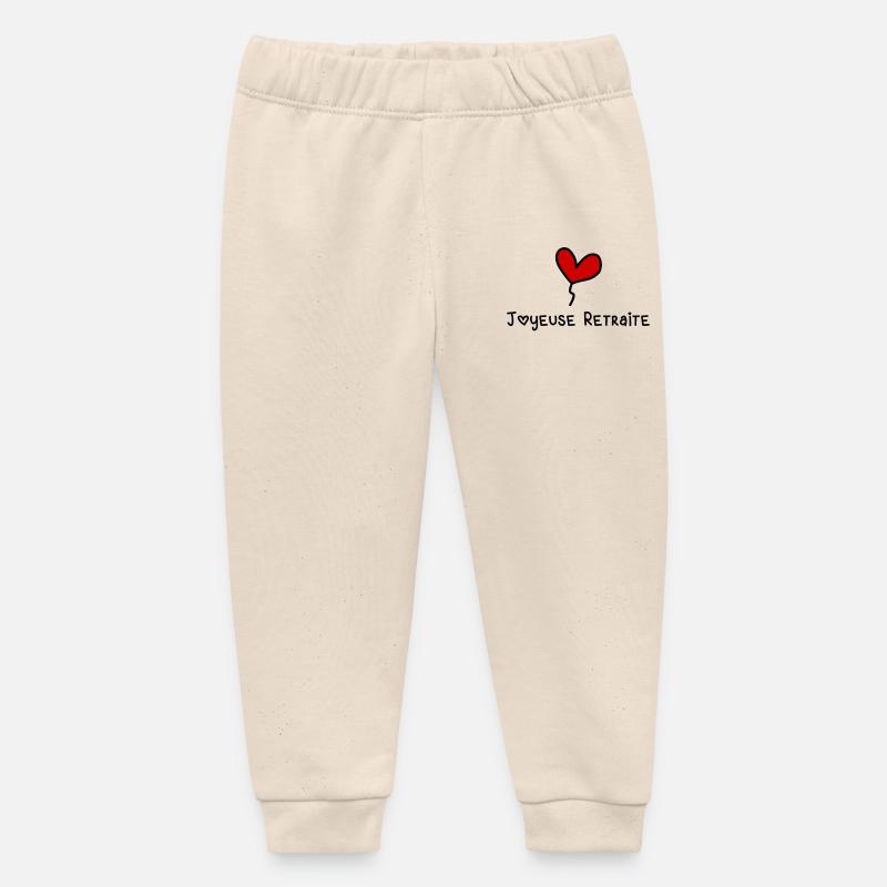 RETRAITE - Pantalon de jogging bébé bio Stanley/Stella - écru doux