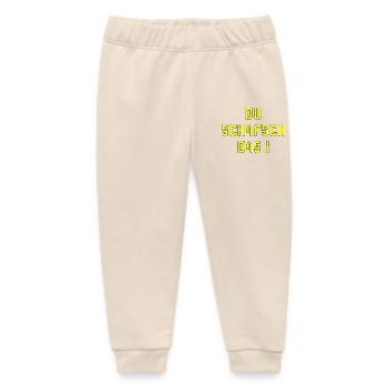 Motivation Shirt du schafsch das schweizerdeutsch  - Baby Organic Jogginghose Baby Tumbler von Stanley/Stella - Natur - Vorne