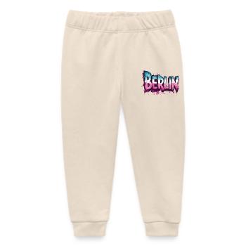 Berlin Graffiti Font Street Art Urban Style - Baby Organic Sweatpants by Stanley/Stella - soft Ecru - Front
