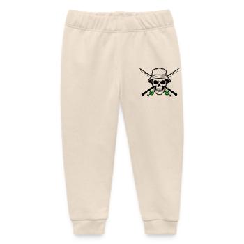 Angler Schädel Gekreuzte Ruten - Baby Organic Jogginghose Baby Tumbler von Stanley/Stella - Natur - Vorne