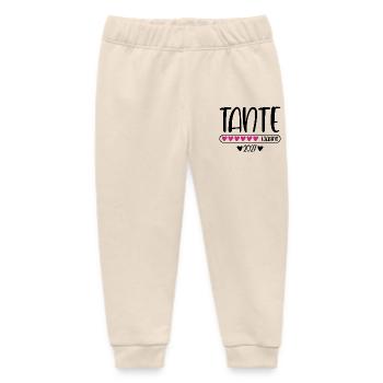 Aunt 2027 loading heart loading bar - Baby Organic Sweatpants by Stanley/Stella - soft Ecru - Front