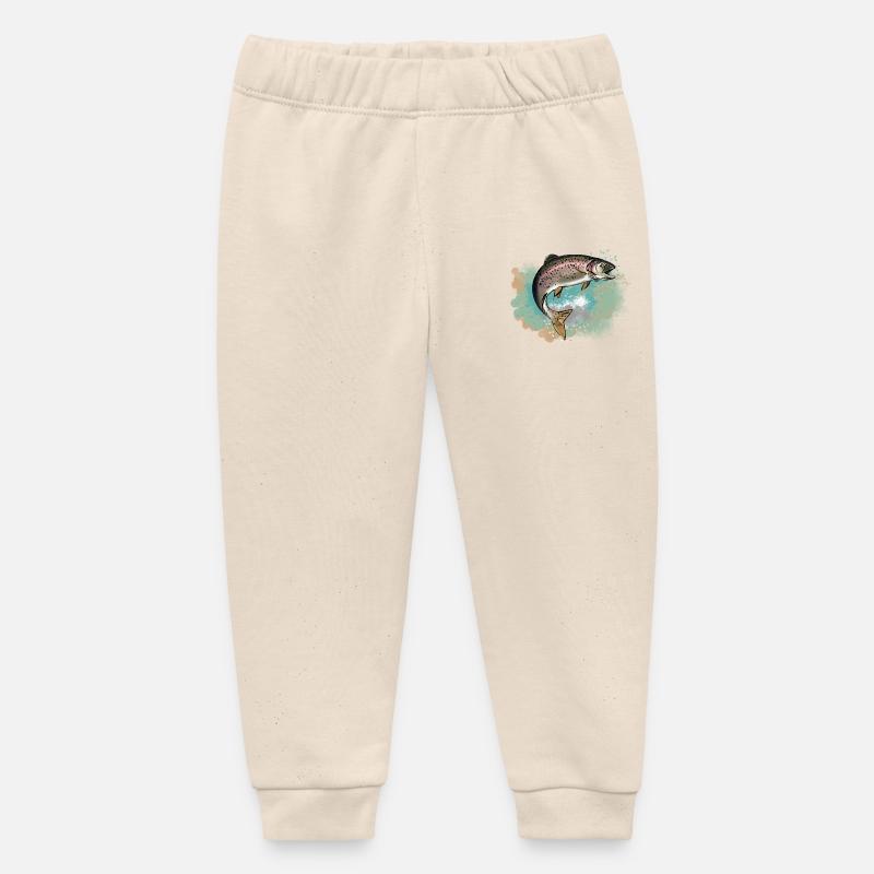 Truite - Pantalon de jogging bébé bio Stanley/Stella - écru doux