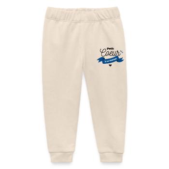 Petit cœur à sa maman - Pantalon de jogging bébé bio Stanley/Stella - écru doux - Devant