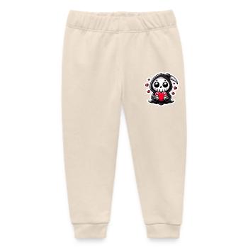 Mignon Faucheuse avec coeur - Pantalon de jogging bébé bio Stanley/Stella - écru doux - Devant