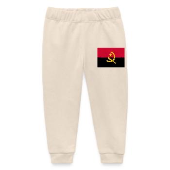 The flag of Angola – a symbol of national pride - Baby Organic Sweatpants by Stanley/Stella - soft Ecru - Front