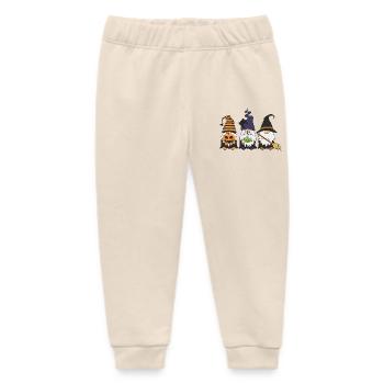Witches Gnome Trio Halloween - Baby Organic Sweatpants by Stanley/Stella - soft Ecru - Front