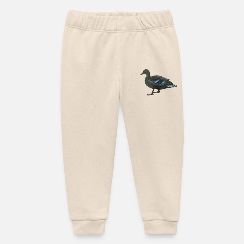 canard colvert - Pantalon de jogging bébé bio Stanley/Stella - écru doux