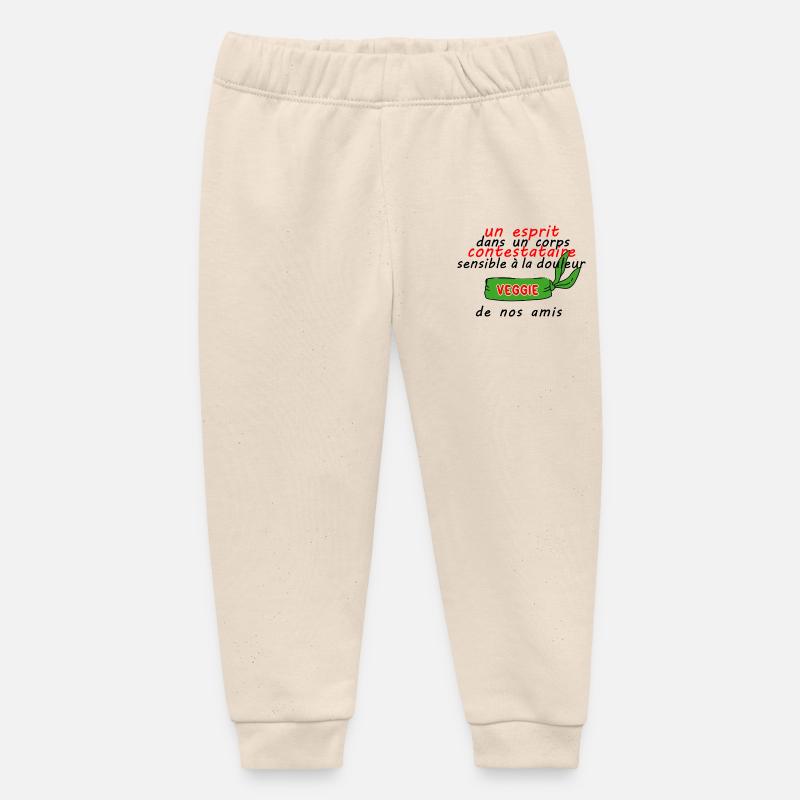 Des_esprits_contestataires_dans_des_corps_sensible - Pantalon de jogging bébé bio Stanley/Stella - écru doux