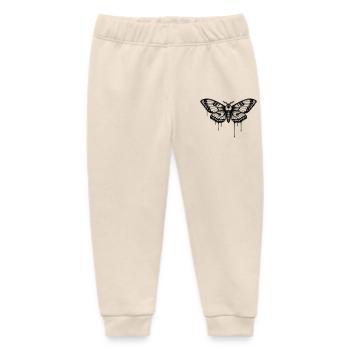 Moth Moth Tattoo - Baby Organic Sweatpants by Stanley/Stella - soft Ecru - Front