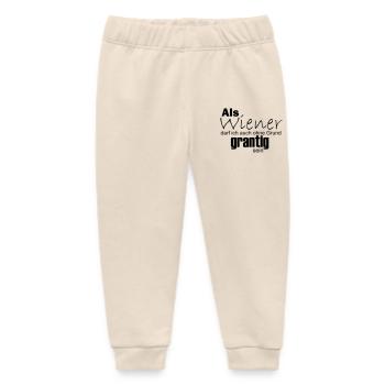 Wiener können auch ohne Grund grantig sein - Baby Organic Jogginghose Baby Tumbler von Stanley/Stella - Natur - Vorne