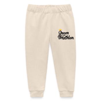Queen of Triathlon - Baby Organic Sweatpants by Stanley/Stella - soft Ecru - Front