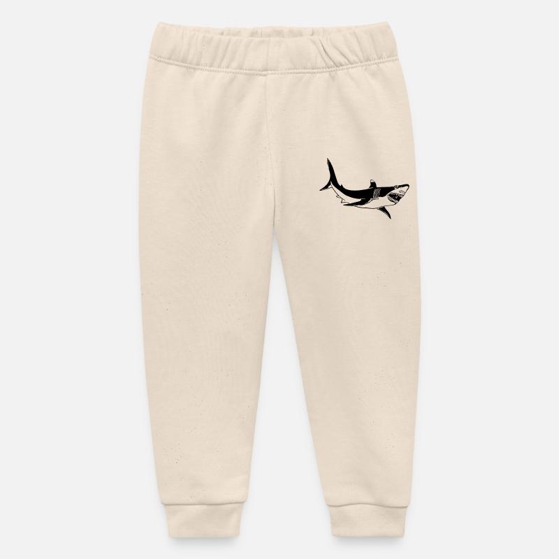Requins - Pantalon de jogging bébé bio Stanley/Stella - écru doux