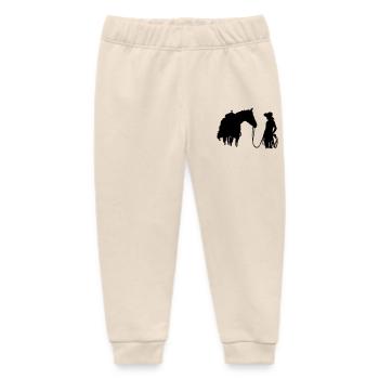 horse and woman - Baby Organic Sweatpants by Stanley/Stella - soft Ecru - Front