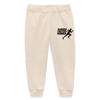 harder faster runner harder fast runner - Baby Organic Sweatpants by Stanley/Stella - soft Ecru - Front