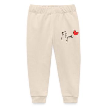 PAPA. VATERTAG. FROHER VATERTAG. ALLES GUTE ZUM GEBURTSTAG. - Baby Organic Jogginghose Baby Tumbler von Stanley/Stella - Natur - Vorne