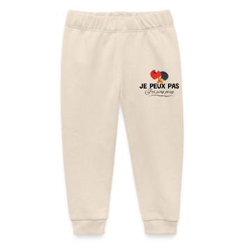 I can't I have ping pong - Baby Organic Sweatpants by Stanley/Stella - soft Ecru - Front