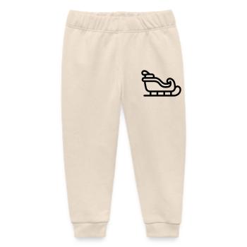 Santa's sleigh - Baby Organic Sweatpants by Stanley/Stella - soft Ecru - Front