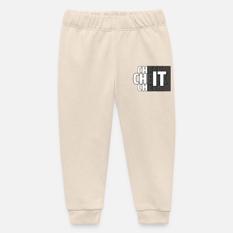 CHECK IT - Baby Organic Sweatpants by Stanley/Stella - soft Ecru