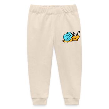 2 Snail Shell Snails Team In Love Friends - Baby Organic Sweatpants by Stanley/Stella - soft Ecru - Front