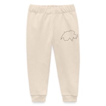 Schweiz Land Outline - Baby Organic Jogginghose Baby Tumbler von Stanley/Stella - Natur - Vorne