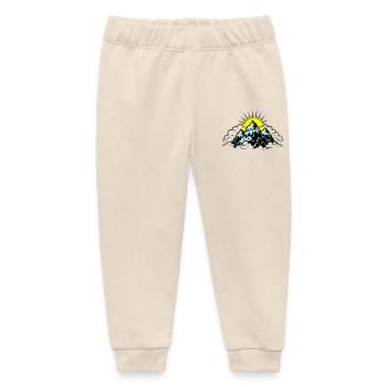Mountains Alps Nature - Baby Organic Sweatpants by Stanley/Stella - soft Ecru - Front